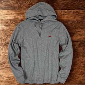 Perlis Crawfish Hoodie 2XL Gray Pima Cotton Pullover Casual Sweatshirt MSRP $115